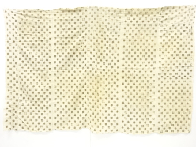 アンティーク　木綿抽象模様織り出し5巾半